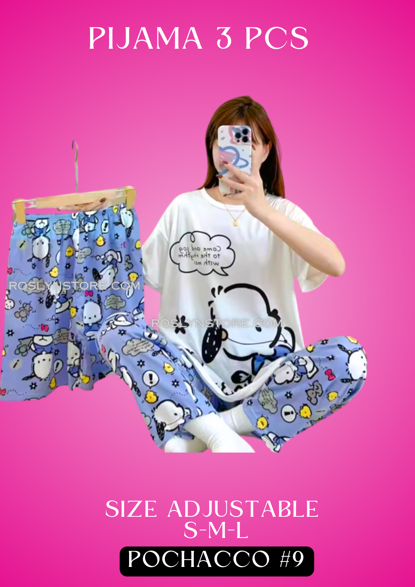 PIJAMAS KAWAII- Pajamas kawaii- (3 pcs Pijama ) (S-M-L) adjustable size1 Pijama $10 / buy 3 price is $8 per each Pijama - Adjustable size ( S- M-L)