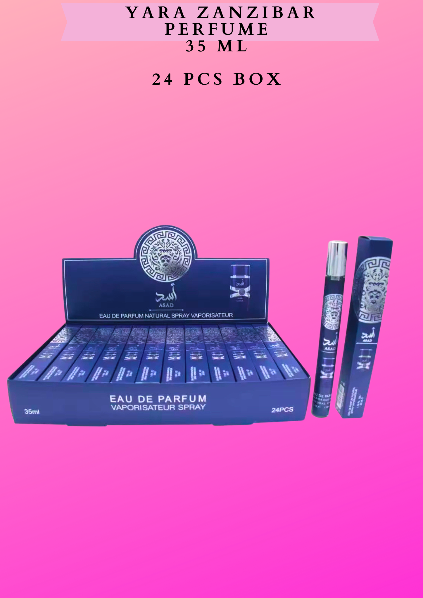 YARA  Zanzibar ( BLUE) Perfume spray - 24 pcs box - 35 ml per each