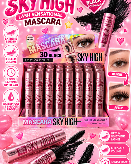 BLACK MASCARA Sky high pink #MK075- 24 hours -#MK075