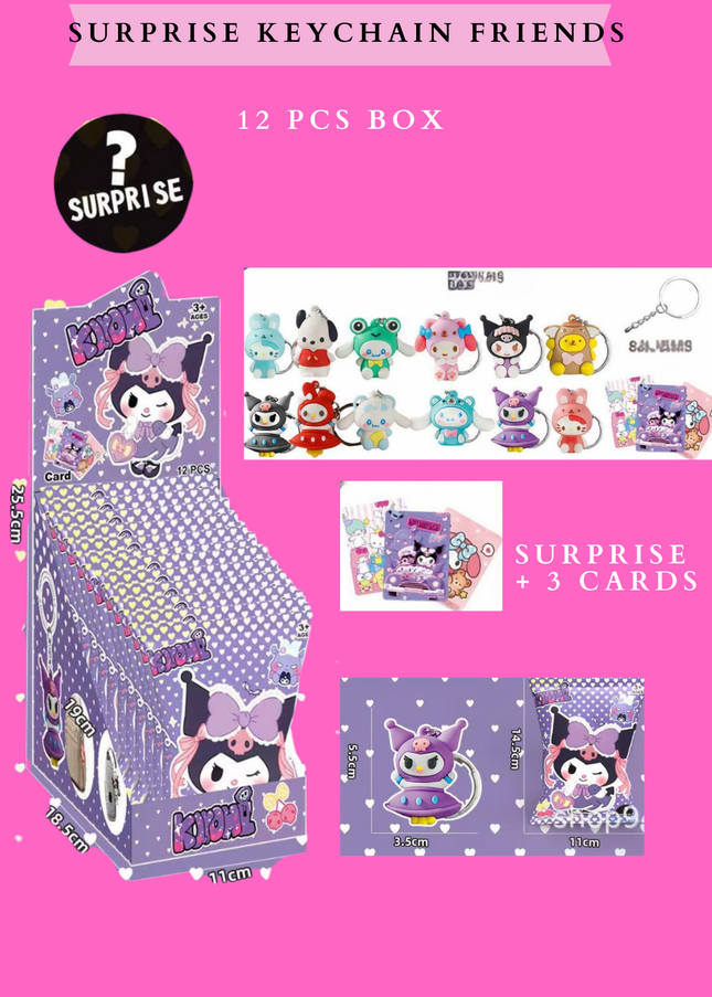 SURPRISE KEYCHAIN FRIENDS - 12 PCS BOX