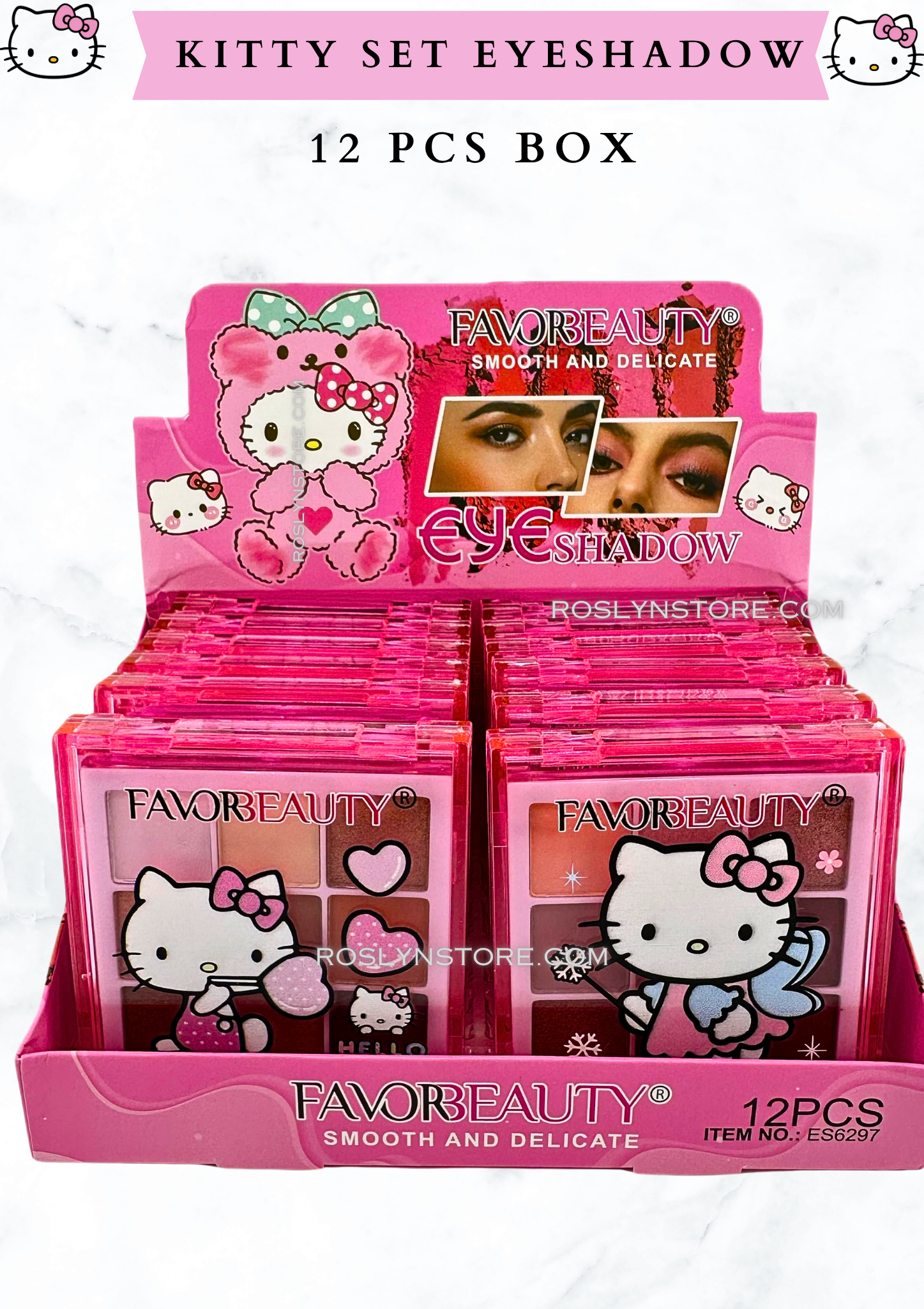 SET EYESHADOW Kitty clear - 12 pcs in a box