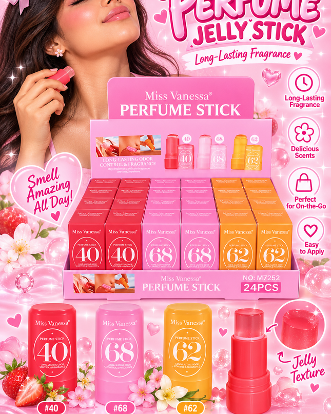 SOLID PERFUME STICK -MISS VANESSA- 24 pcs box - (M7252)
