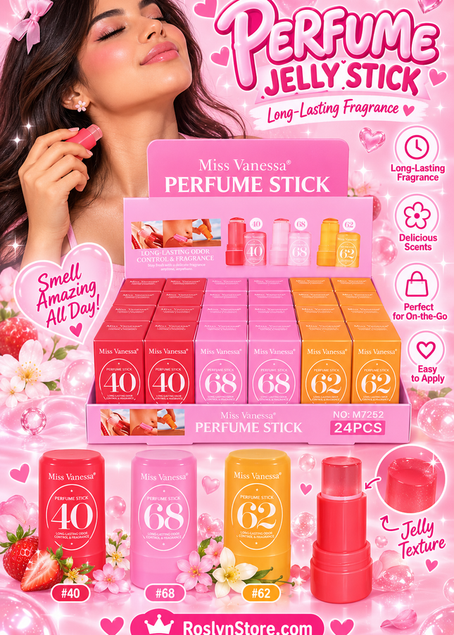SOLID PERFUME STICK -MISS VANESSA- 24 pcs box - (M7252)