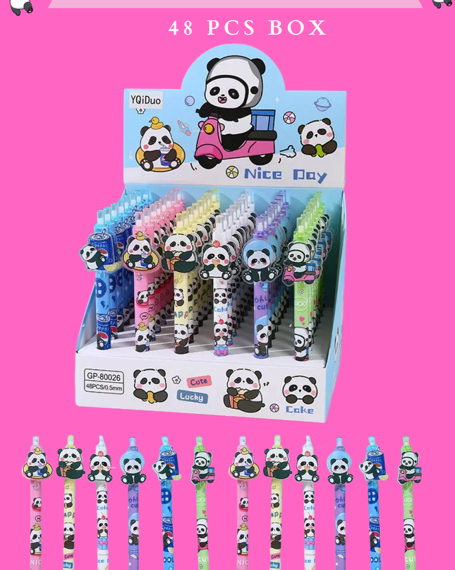 PANDITA PLUMAS - BABY PANDA
PENS - 48 PCS BOX (#GP80026)