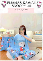 PIJAMAS KAWAII- Pajamas- (3 pcs Pijama ) 1 Pijama $10 / buy 3 price is $8 per each Pijama - Adjustable size ( S- M-L)