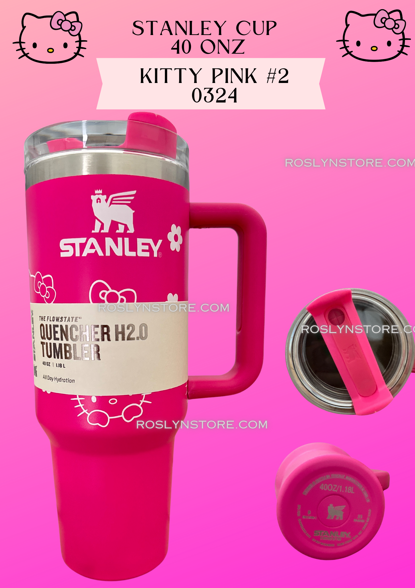 STANLEY CUP 40 ONZ - KITTY FUCHSIA 0324