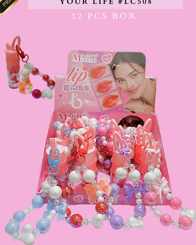 KEYCHAIN LIPGLOSS MAGIC YOUR LIFE #LC508- (12 PCS BOX)