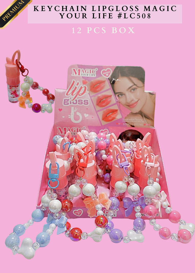 KEYCHAIN LIPGLOSS MAGIC YOUR LIFE #LC508- (12 PCS BOX)