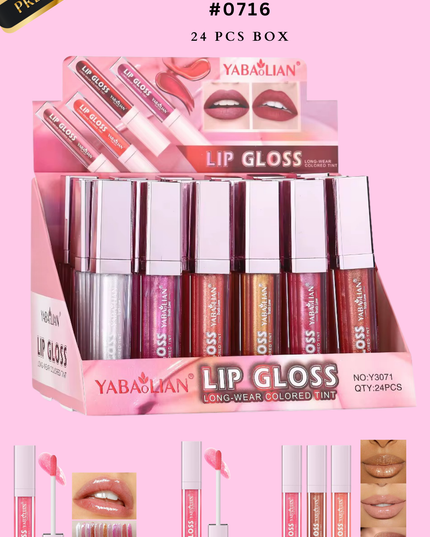 LIPGLOSS colored tint  - 24 pcs  (PREMIUM BRAND) - #0716