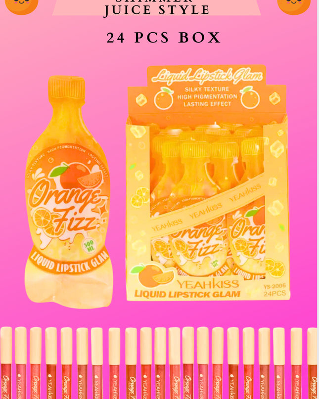 LIQUID LIPGLOSS shimmer JUICE STYLE 24 PCS BOX - ORANGE Fizz