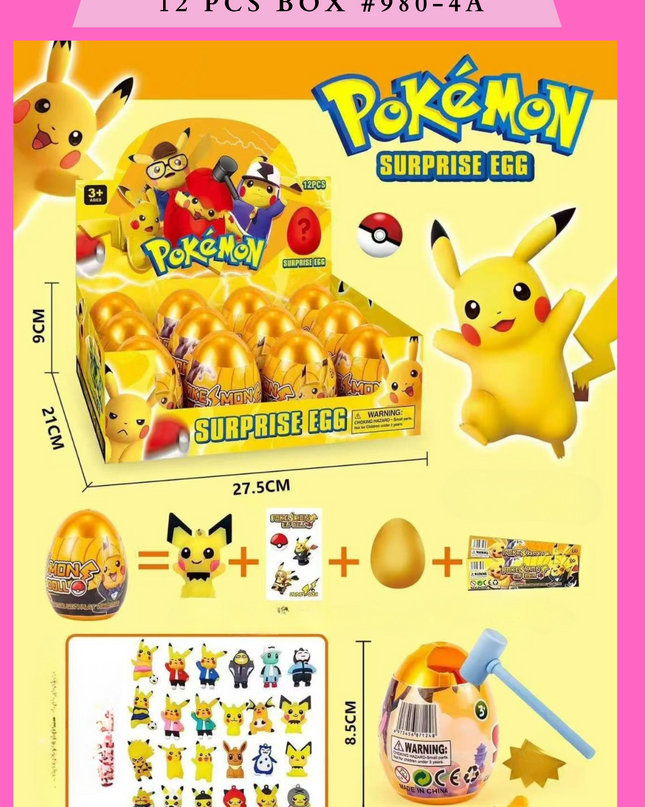 SURPRISE EGG POKEMON - 12 PCS BOX