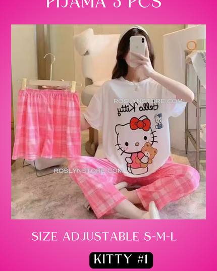 PIJAMAS KAWAII- Pajamas kawaii- (3 pcs Pijama ) (S-M-L) adjustable size1 Pijama $10 / buy 3 price is $8 per each Pijama - Adjustable size ( S- M-L)