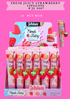 FRESH JUICY STRAWBERRY LIPGLOSS with keychain #JL 0007 (24 PCS BOX)