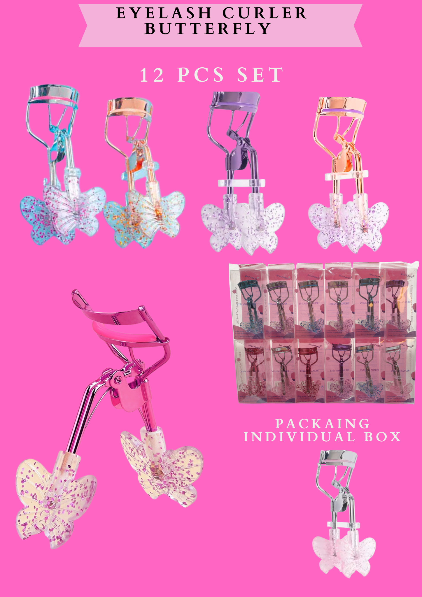 EYELASH CURLER BUTTERFLY (12 PCS SET)