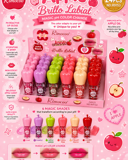 LIPGLOSS APPLE- 24 pcs box #R9153