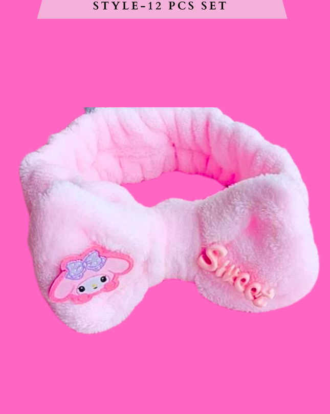 HEADBAND FRIENDS BOW STYLE- 12 PCS SET