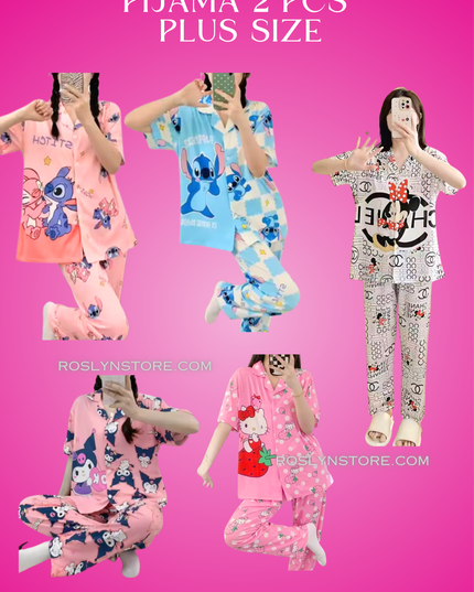 PIJAMAS KAWAII- - (2 pcs Pijama ) (M-L-)adjustable Pijama $11 / buy 3 price is $9 per each Pijama