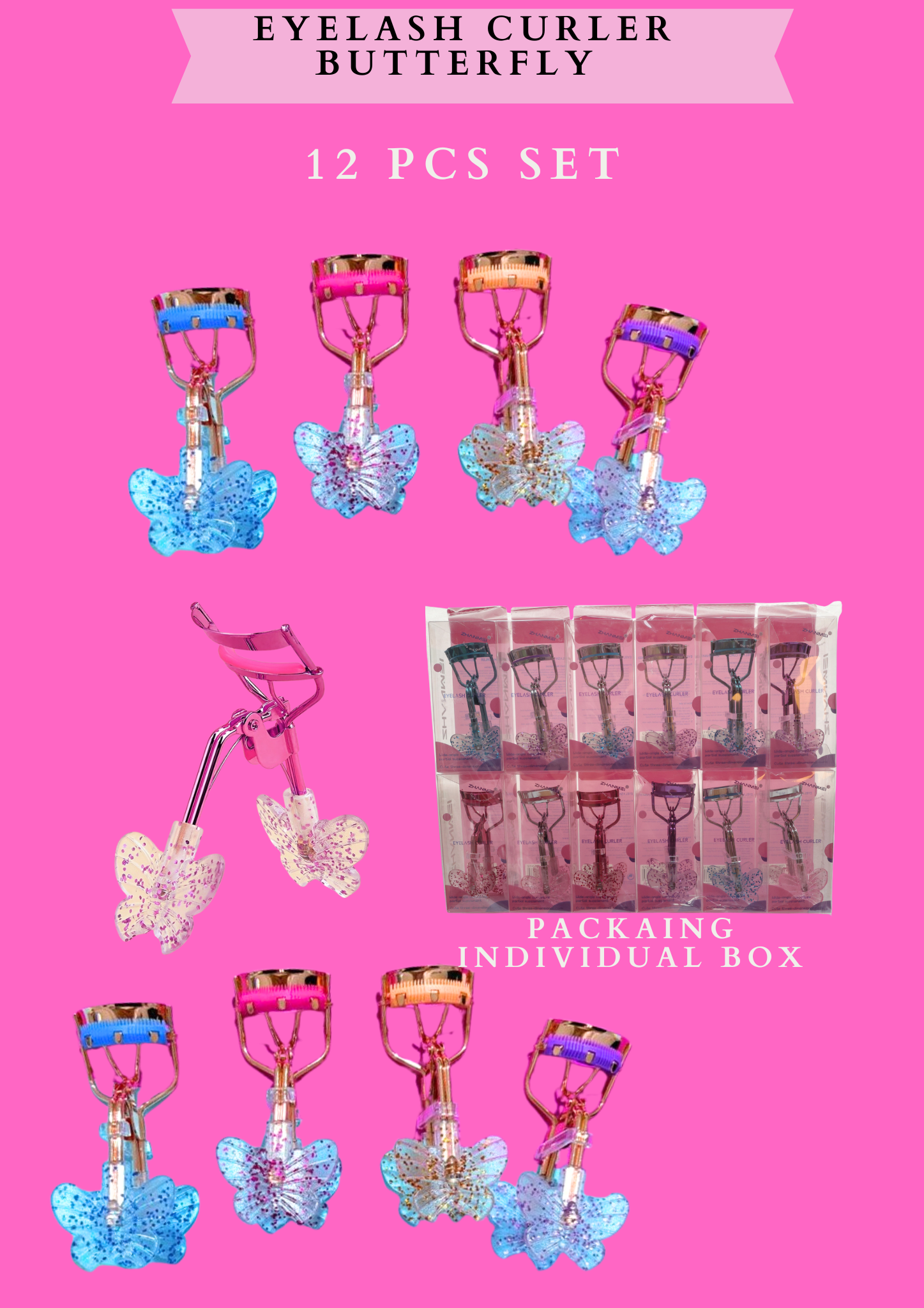 EYELASH CURLER BUTTERFLY (12 PCS SET)