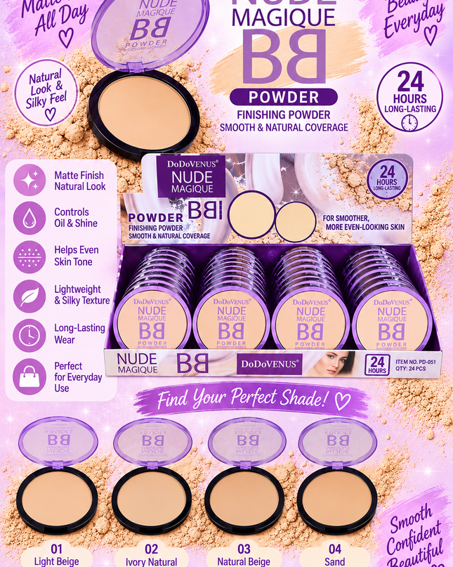PRESS POWDER NUDE-BB -DODO VENUS -36 PCS -PD051 (L41)
