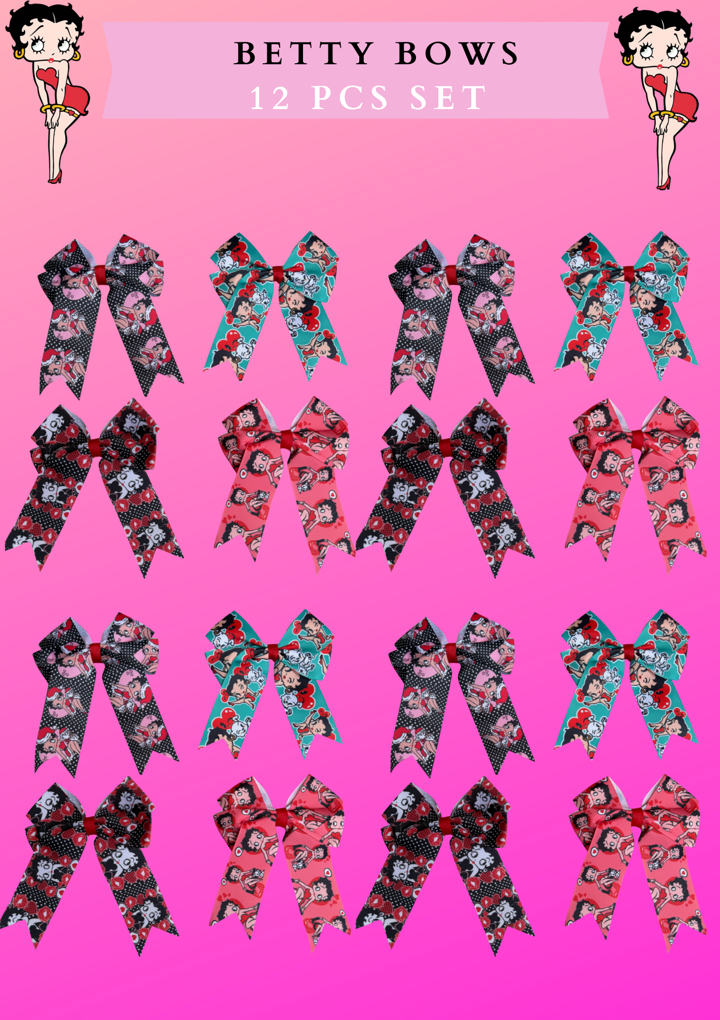 BOWS - 12 PIECES -Betty