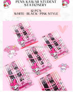 Black , White & pink (box)