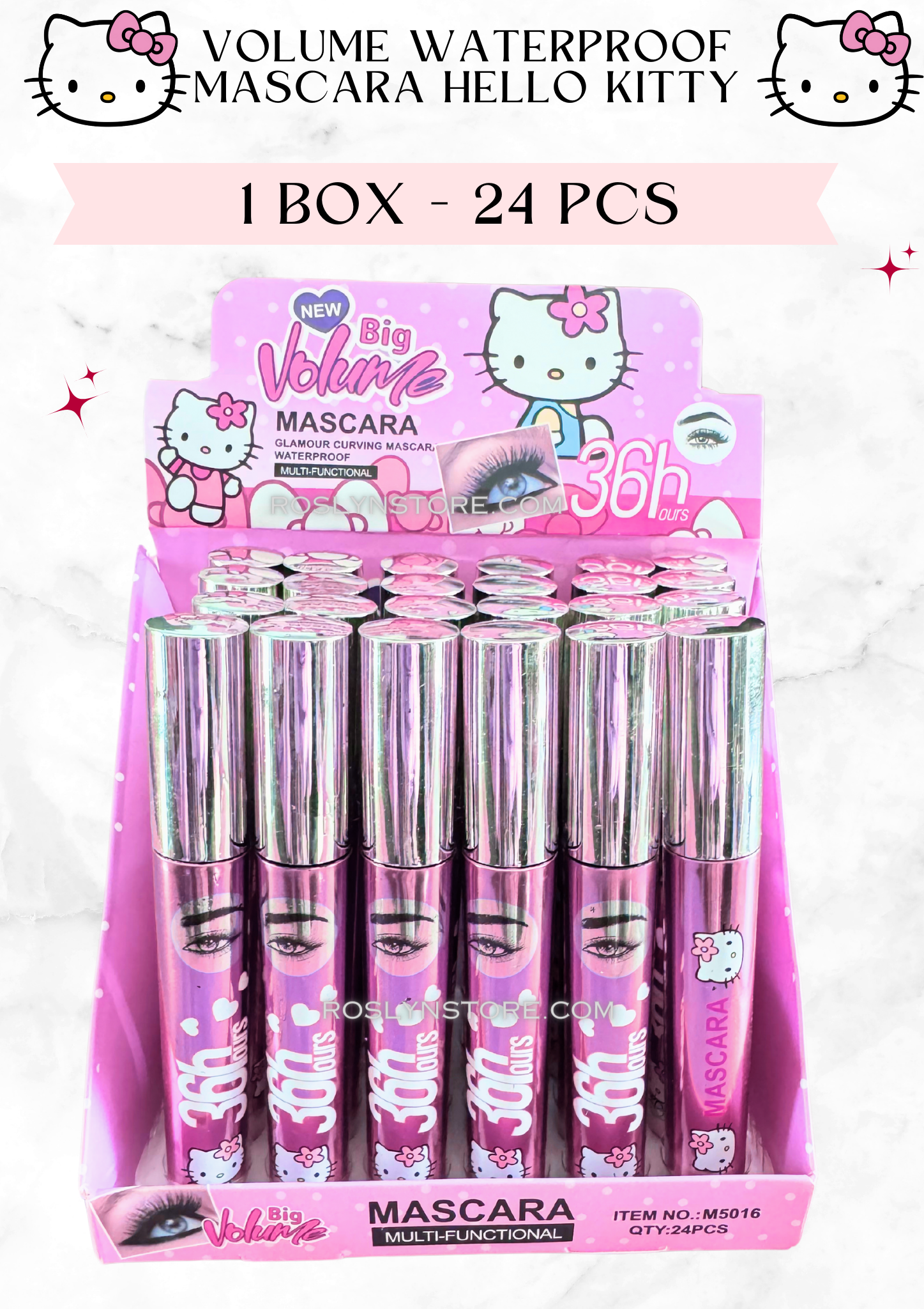 MASCARA -Hello kitty - waterproof glamour curving - 36 hours