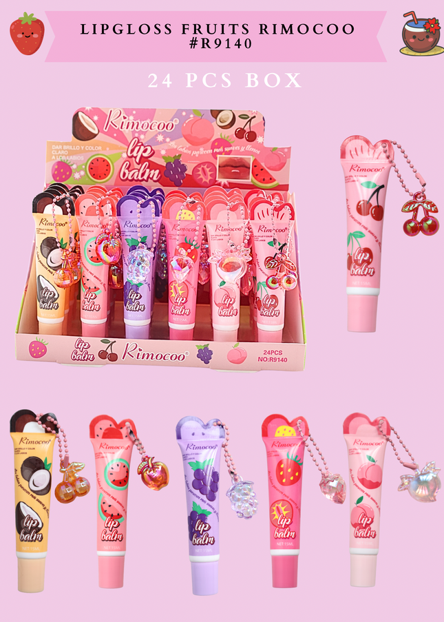 LIPGLOSS FRUITS RIMOCOO #R9140 - 24 PCS BOX