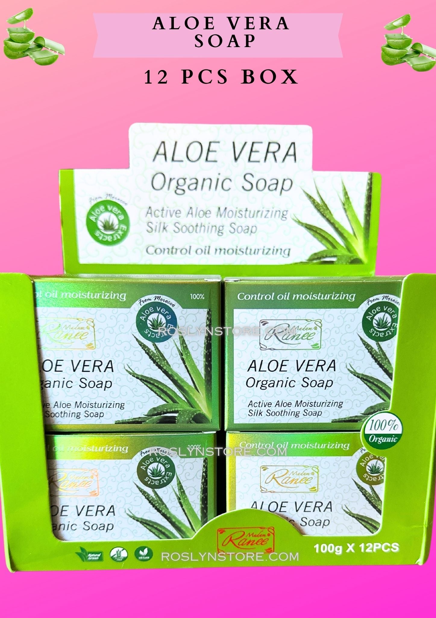 ALOE VERA  SOAP - 12 PCS box -organic