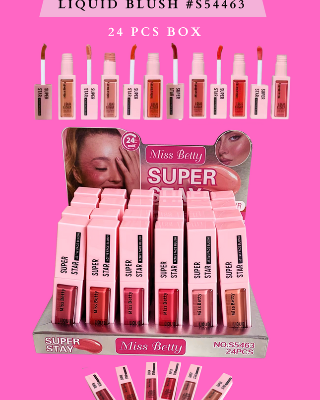 24 PCS BOX LIQUID BLUSH #S54463 SUPER STAR - MISS BETTY (24 pcs box)
