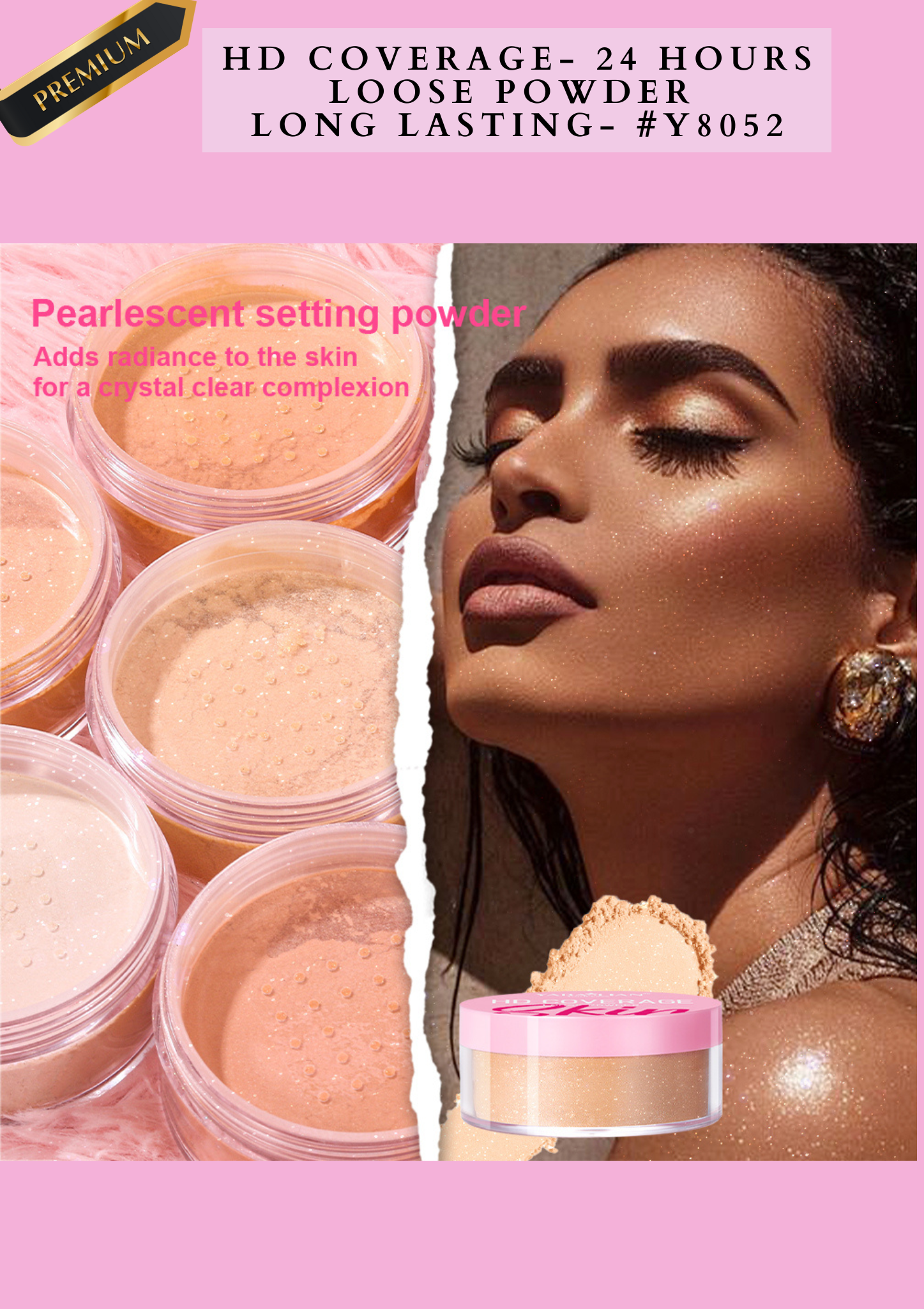 HD COVERAGE - 24 HOURS LOOSE POWDER LONG LASTING- #Y8052 ( 24 pcs box)
