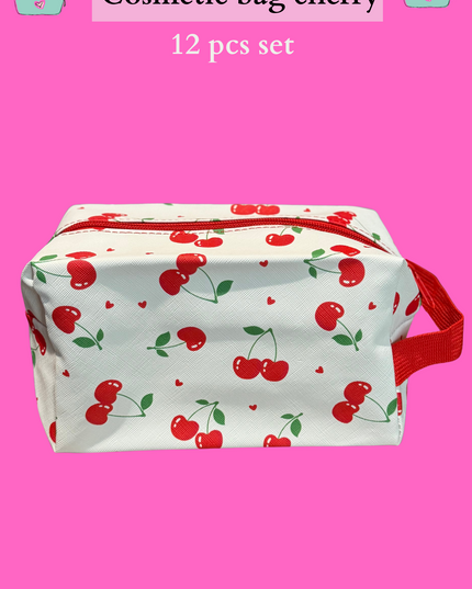 CHERRY COSMETIC-  WITH ZIPPER - 12 PCS SET