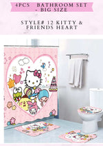 4pcs Bathroom Set - Dotted Pattern
Shower Curtain with Hooks, Water Repellent & Non-slip Rug, Toilet Cover Mat, Super Absorbent Bath Mat