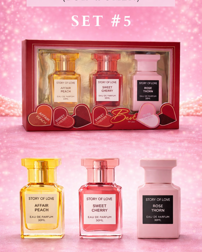 SET PERFUME 3 pcs STORY OF LOVE (FOR WOMEN) SET #5 ( 30 ml per perfume) perfume
