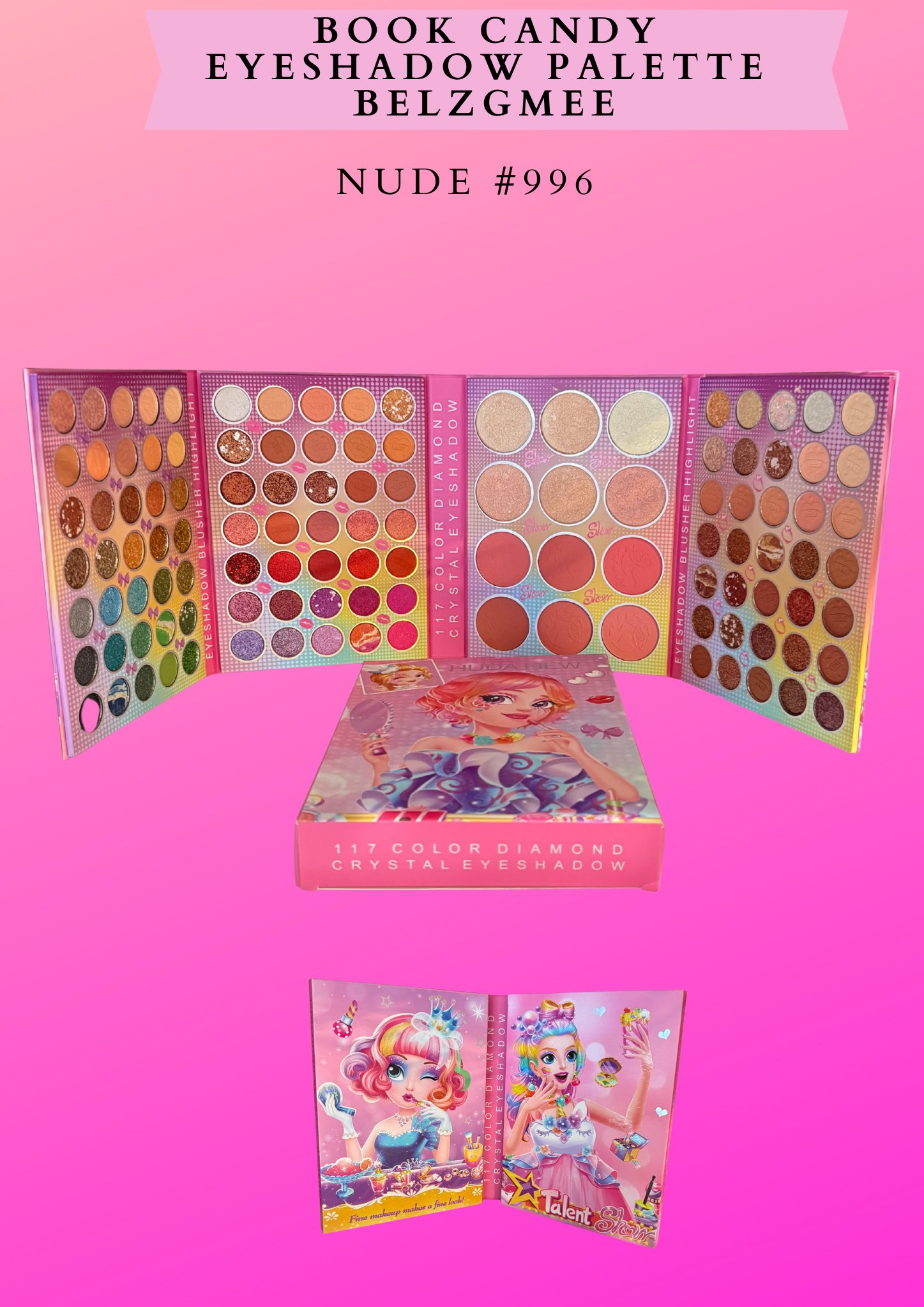 BOOK CANDY EYESHADOW PALETTE BELZGMEE NUDE #996