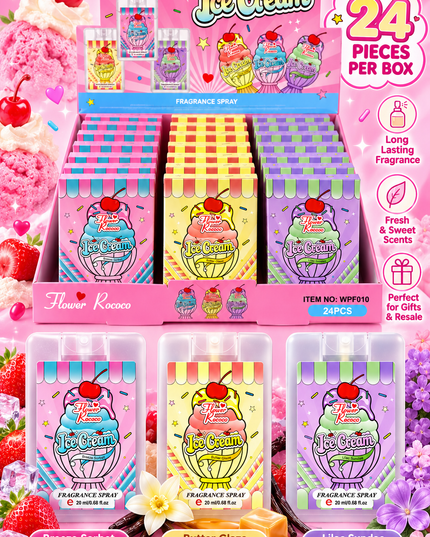 ICE CREAM PERFUME FLOWER ROCOCO- 20 ml- 24 pcs box