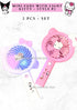 MINI FANS KITTY WITH LIGHTS  - 2 pcs SET - Style # 2