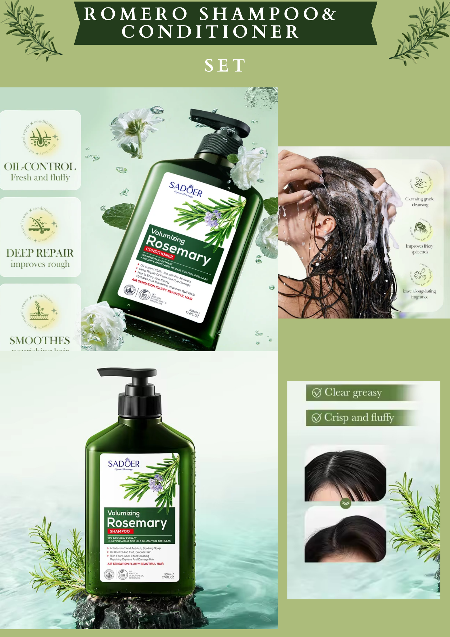 ROMERO SHAMPOO& CONDITIONER SET (SADOER)