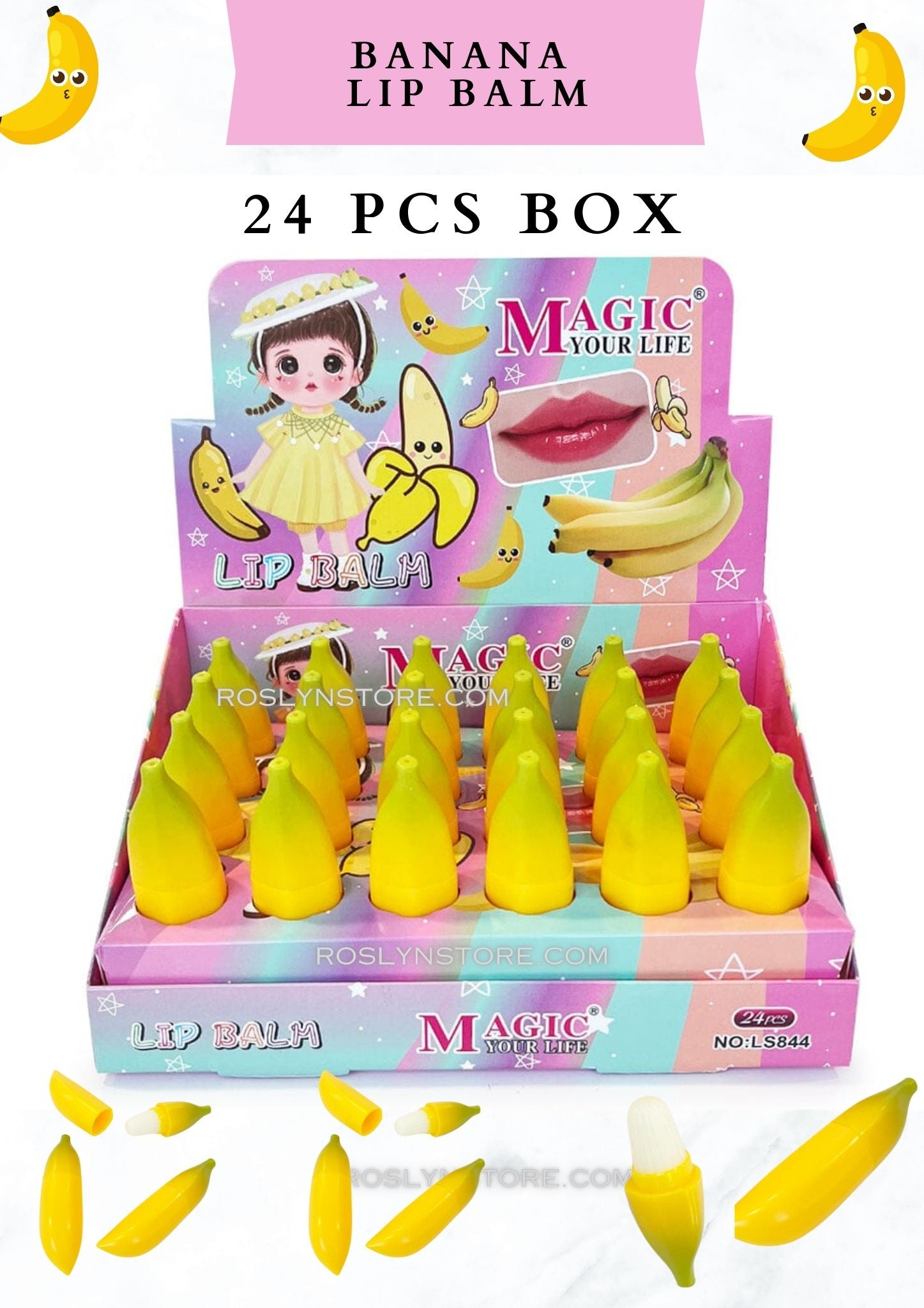 BANANA LIP BALM - 24 pcs