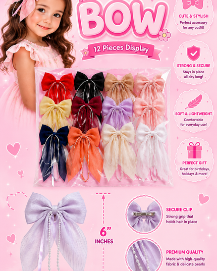 BOW GIRLS #1 - 12 pcs set ( #B20)
