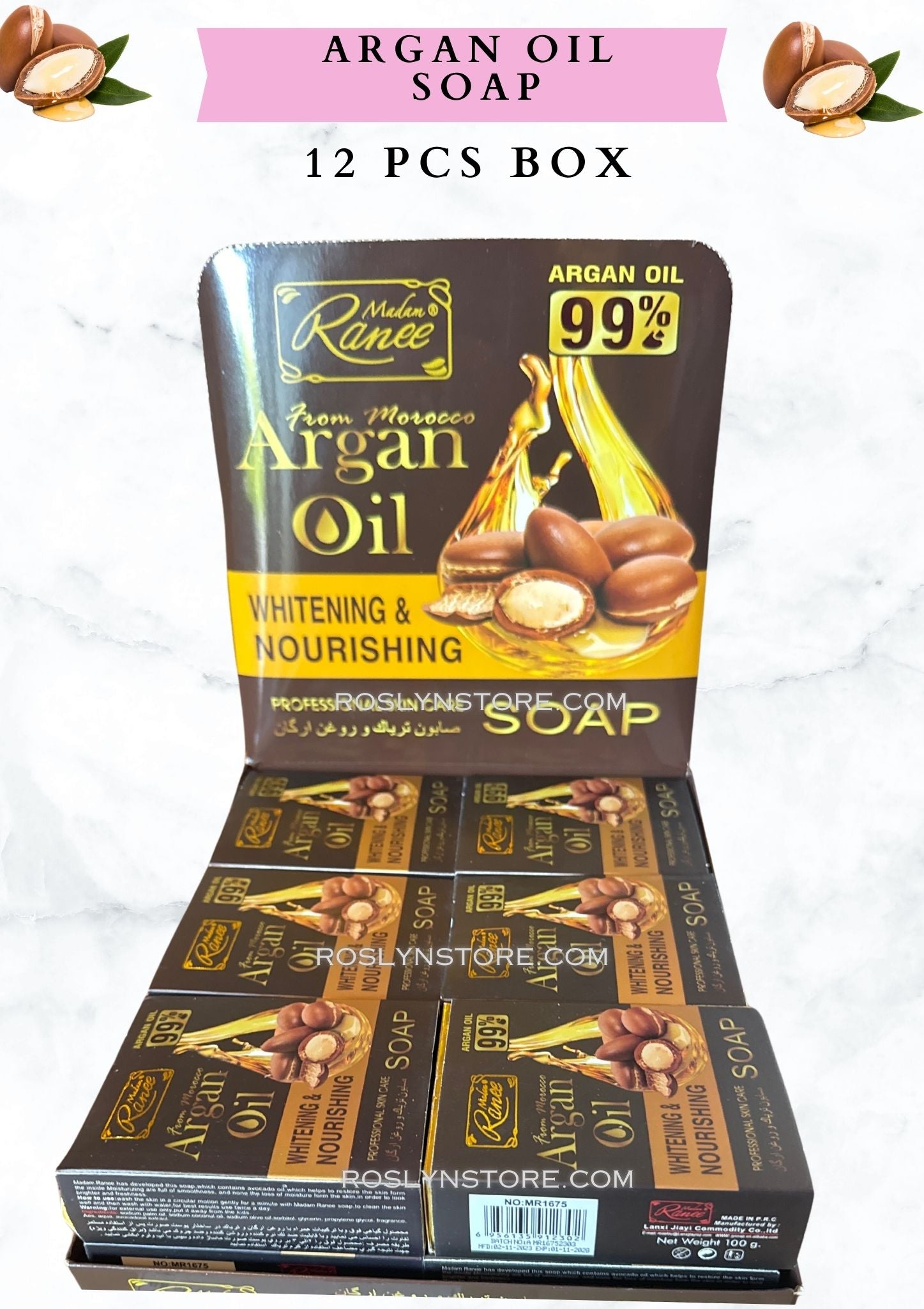 ARGAN OIL  SOAP - 12 PCS box -WHITENING & NOURISHING