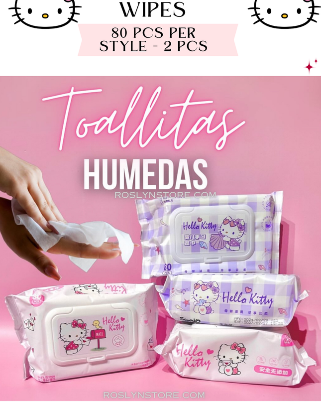 KITTY WIPES - 2 pieces - 80 pcs per style