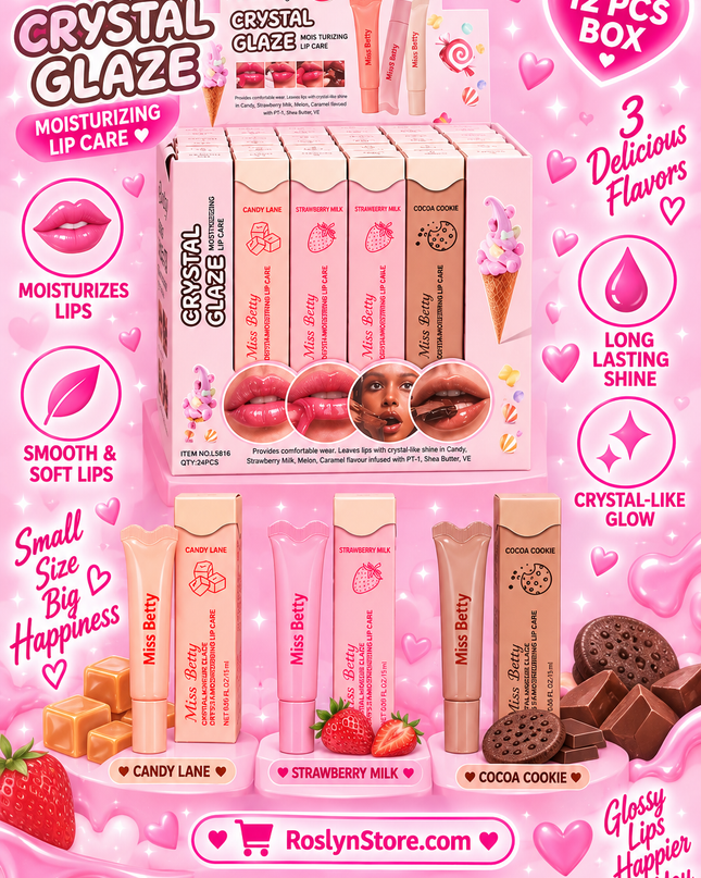 Crystal glaze lipgloss - 24 pcs box