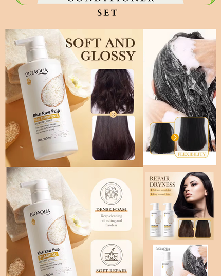RICE SHAMPOO& CONDITIONER SET - bioaqua
