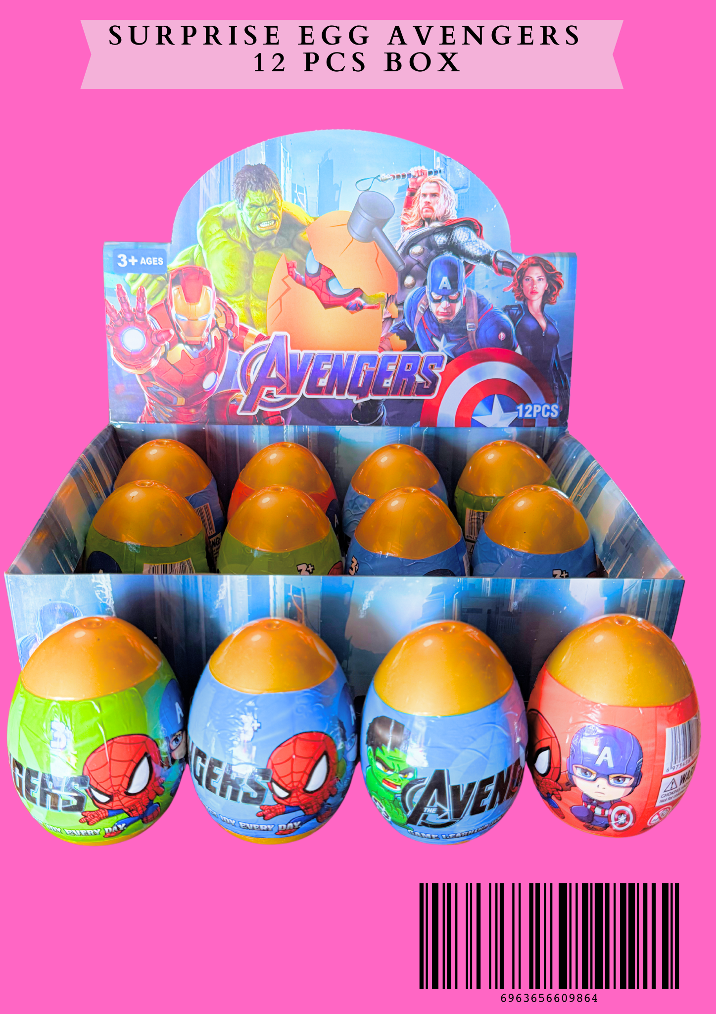 SURPRISE EGG Avengers - 12 PCS BOX #980-5