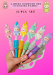 LABU DIAMOND PEN FLOCKING FABRIC  - 12 PCS SET