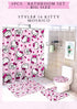 4pcs Bathroom Set - Dotted Pattern
Shower Curtain with Hooks, Water Repellent & Non-slip Rug, Toilet Cover Mat, Super Absorbent Bath Mat