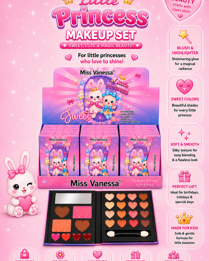 EYESHADOW HIGHLIGHTER/BLUSHER POWDER MISS VANESSA 12PCS (F7004C ) (G42)