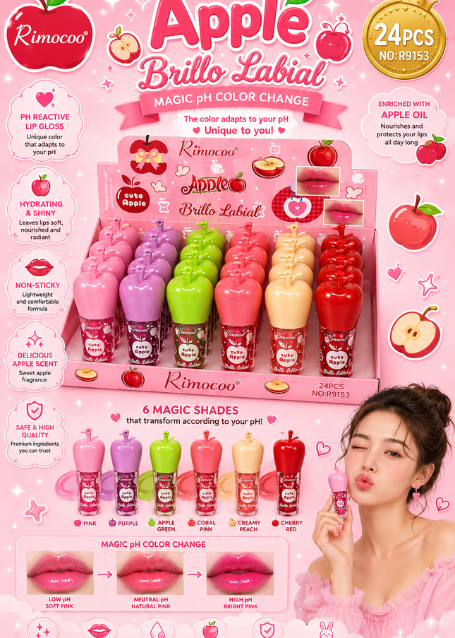 LIPGLOSS APPLE- 24 pcs box #R9153
