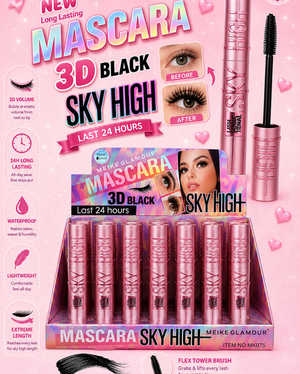 BLACK MASCARA Sky high pink #MK075- 24 hours -#MK075