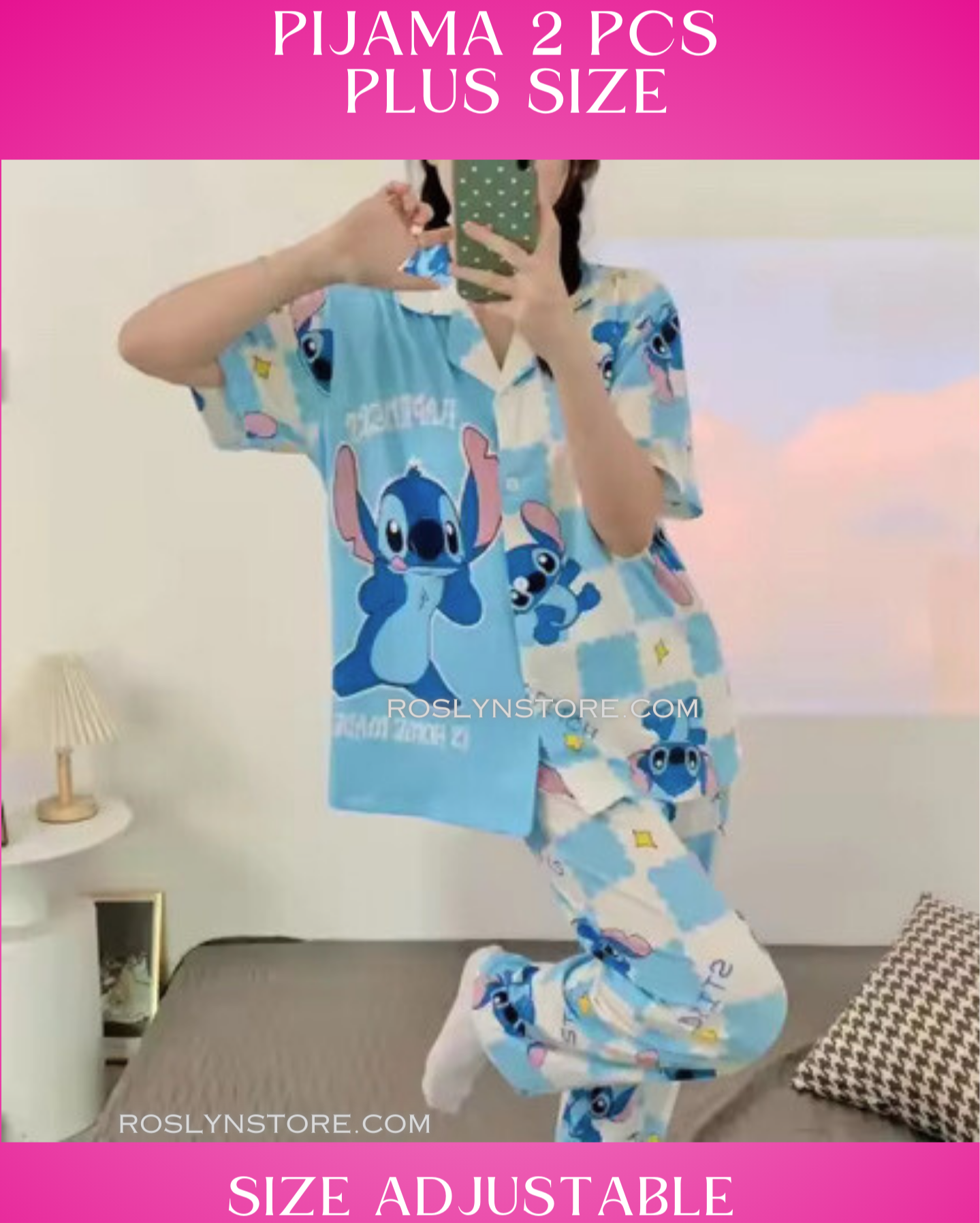 PIJAMAS KAWAII- TALLA PLUS- (2 pcs Pijama ) (M-L-)adjustable Pijama $11 / buy 3 price is $9 per each Pijama